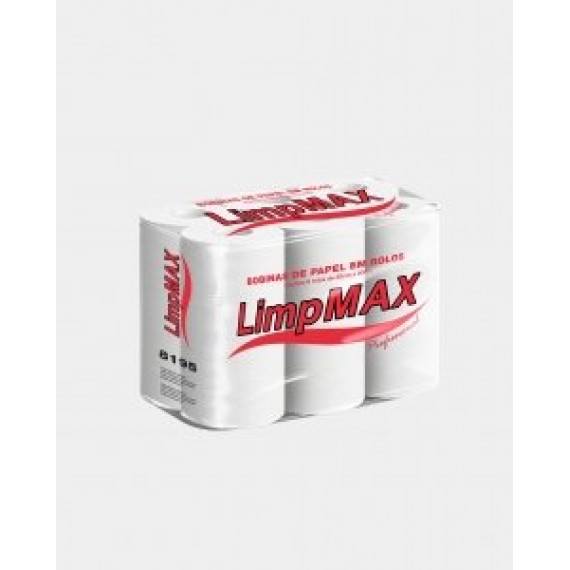 PAPEL TOALHA BOBINA 100 % CELULOSE 20 g - 6 x 20 cm x 200 m - 8195 - LIMPMAX