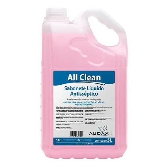 SABONETE LÍQUIDO ANTISSÉPTICO ALL CLEAN 5 L - AUDAX