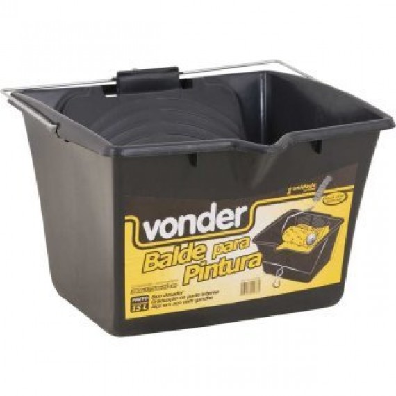 BALDE / CAÇAMBA PARA PINTURA PRETO 15 L - VONDER