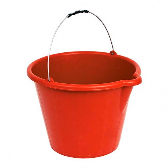 BALDE PLÁSTICO C/ BICO VERMELHO 12 L - TERRAPLAST