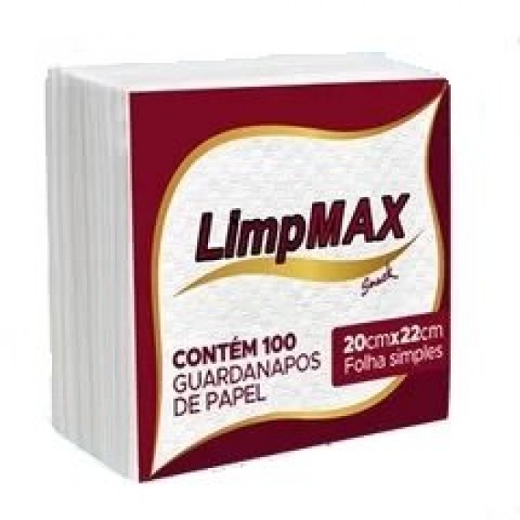 GUARDANAPO 20 cm x 22 cm PCT. C/ 100 FLS - LIMPMAX