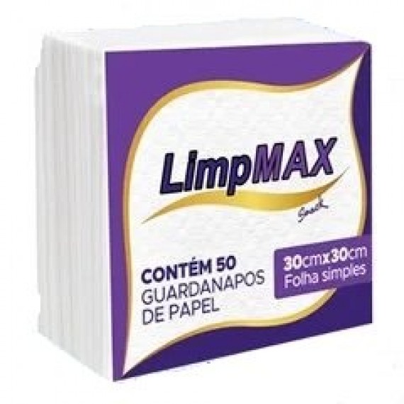 GUARDANAPO 30 cm x 30 cm PCT. C/ 50 FLS - LIMPMAX