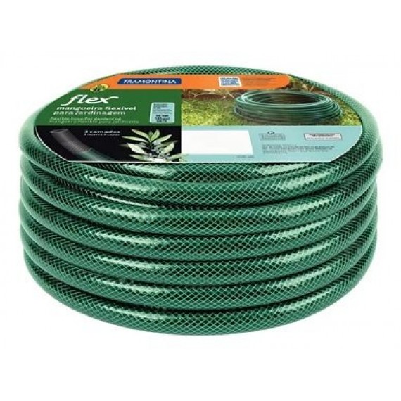 MANGUEIRA JARDIM FLEX 1/2 x 2,3 mm VERDE 15 m - TRAMONTINA