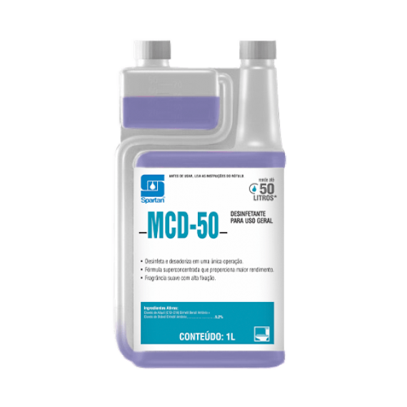 MCD-50 - LIMPADOR BACTERICIDA 1 L - SPARTAN 