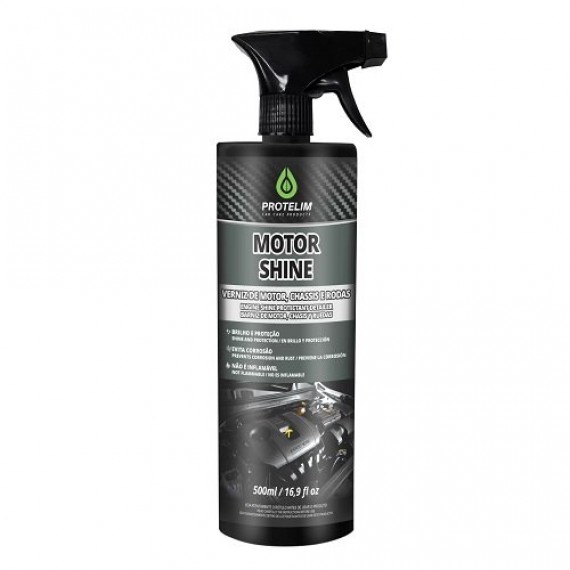 MOTOR SHINE – VERNIZ PROTETOR DE MOTOR, CHASSIS E CAIXAS DE RODA 500 mL - PROTELIM