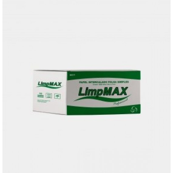 PAPEL HIGIÊNICO INTERCALADO TIPO CAI CAI FOLHA SIMPLES - 10.000 FOLHAS - 8677 - LIMPMAX