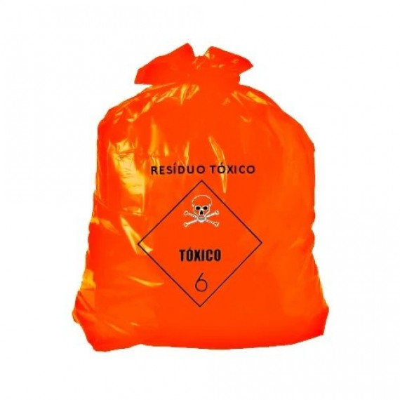 SACO PARA LIXO TÓXICO LARANJA 110 L C/ 100 UN. - AZEPLAST