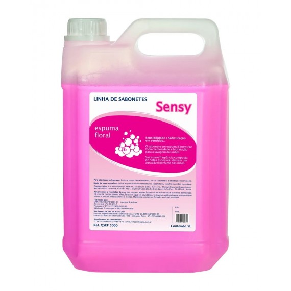 SABONETE ESPUMA FLORAL - SENSY  5 L - FORTCOM